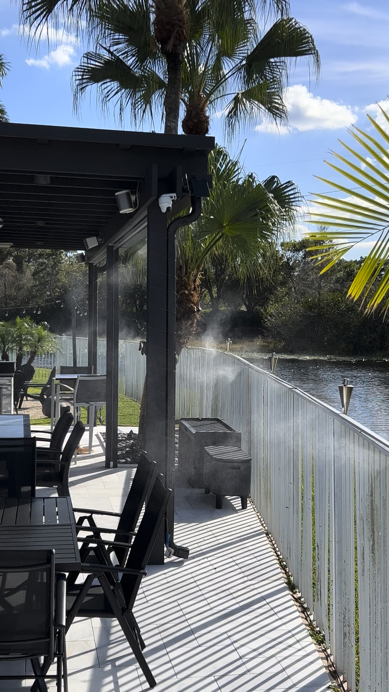 Lakeside pergola mosquito misting install Houston TX, Texan Mosquito Systems